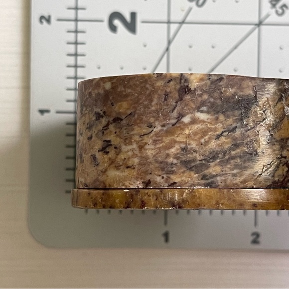 Vintage Pink Floral Inlaid India Heart Shaped Soap Stone Mother Of Pearl Trinket - Picture 5 of 9